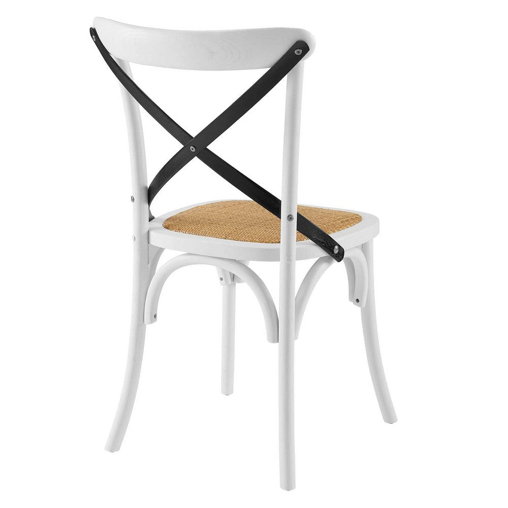 Modway Gear Side Dining Chair White Black MDY-EEI-1541-WHI-BLK