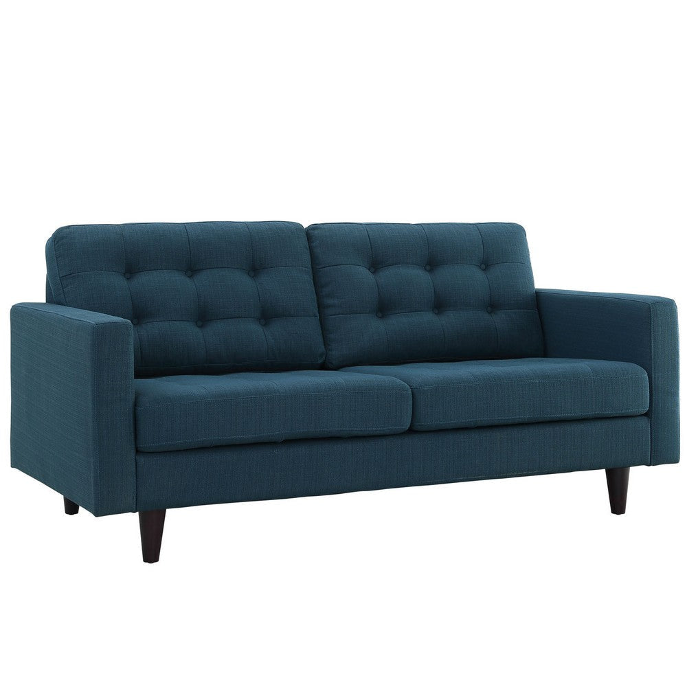 Modway Empress Mid-Century Modern Upholstered Fabric Loveseat Azure MDY-EEI-1547-AZU