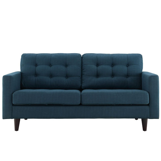 Empress Upholstered Fabric Loveseat by Modway| Azure