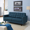 Empress Upholstered Fabric Loveseat by Modway| Azure