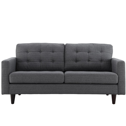 Empress Upholstered Fabric Loveseat by Modway| Gray