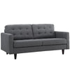 Empress Upholstered Fabric Loveseat by Modway| Gray