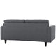 Empress Upholstered Fabric Loveseat by Modway| Gray