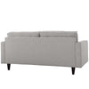 Modway Empress Loveseat In Mid-Century Modern Upholstered Fabric Light Gray MDY-EEI-1547-LGR