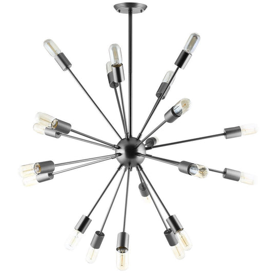 Black Beam Stainless Steel Chandelier  - No Shipping Charges
