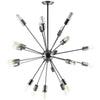 Black Beam Stainless Steel Chandelier  - No Shipping Charges