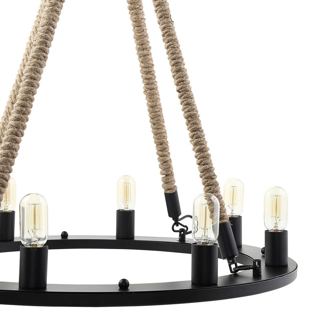 Encircle Chandelier by Modway| Black