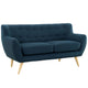 Remark Upholstered Fabric Loveseat by Modway| Azure