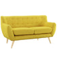 Modway Remark Mid-Century Modern Loveseat With Upholstered Fabric In Sunny MDY-EEI-1632-SUN