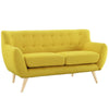 Modway Remark Mid-Century Modern Loveseat With Upholstered Fabric In Sunny MDY-EEI-1632-SUN