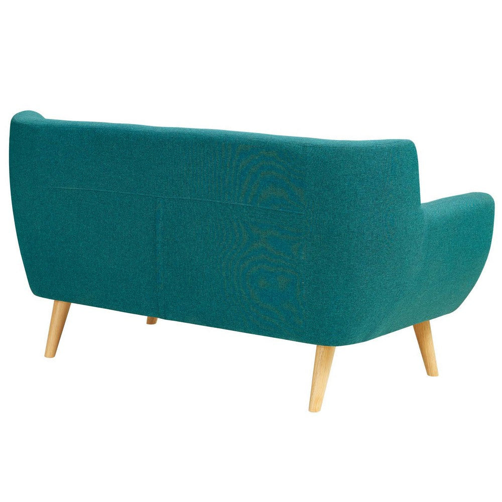 Modway Remark Mid-Century Modern Loveseat With Upholstered Fabric In Teal MDY-EEI-1632-TEA