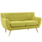 Modway Remark Mid-Century Modern Loveseat With Upholstered Fabric In Wheatgrass MDY-EEI-1632-WHE