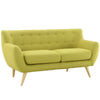 Modway Remark Mid-Century Modern Loveseat With Upholstered Fabric In Wheatgrass MDY-EEI-1632-WHE