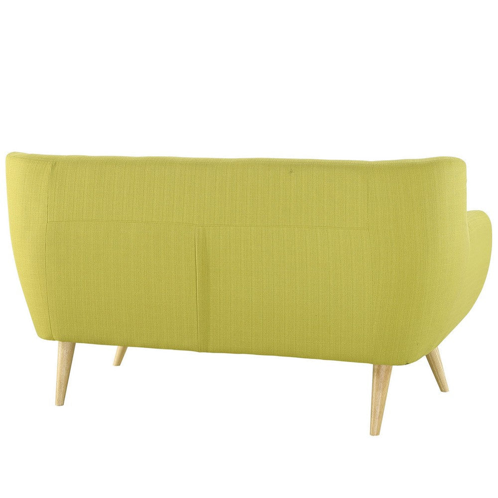 Modway Remark Mid-Century Modern Loveseat With Upholstered Fabric In Wheatgrass MDY-EEI-1632-WHE