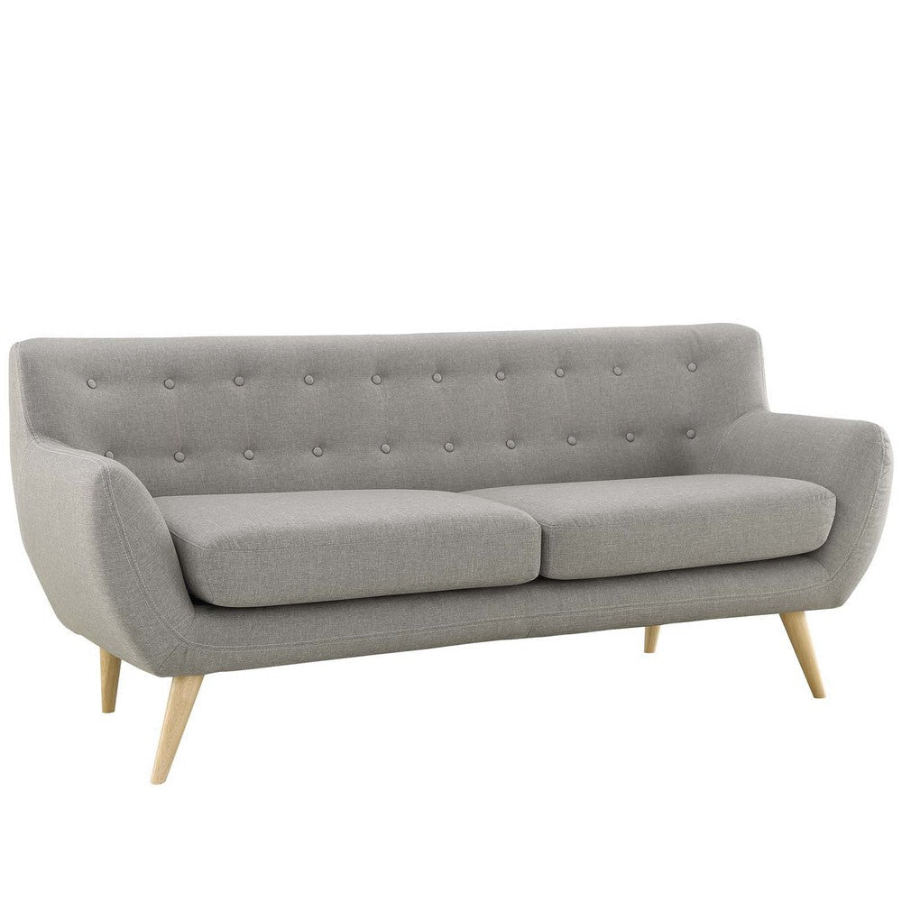 Modway Remark Mid-Century Modern Sofa With Upholstered Fabric In Light Gray MDY-EEI-1633-LGR