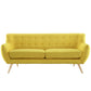 Modway Remark Mid-Century Modern Sofa With Upholstered Fabric In Sunny