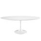 Lippa 78" Oval Wood Top Dining Table, White