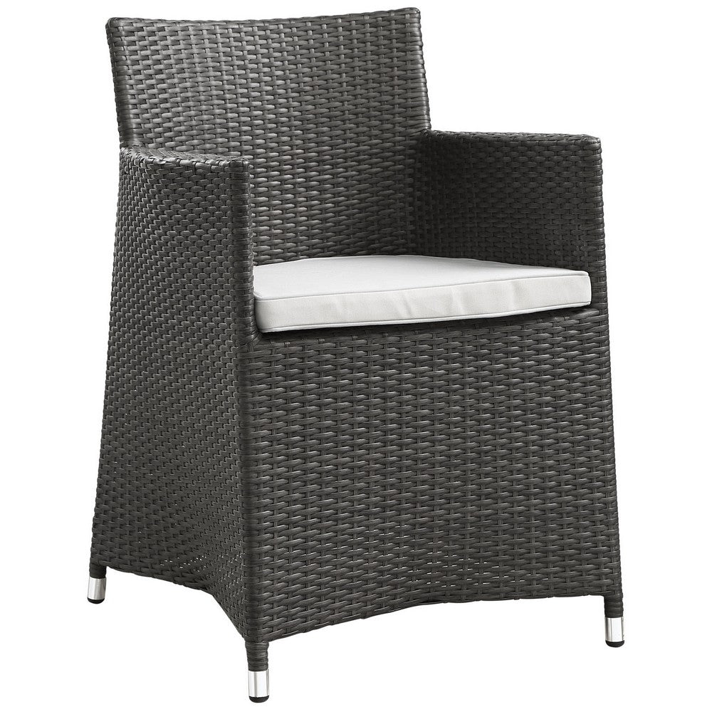 Junction Outdoor Patio Wicker Armchair Set of 2 by Modway| Brown White