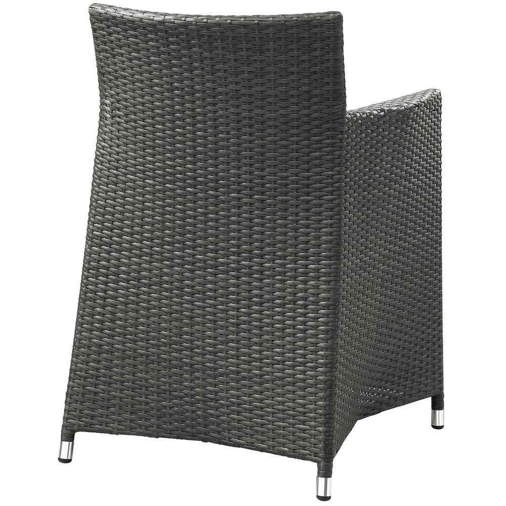 Junction Outdoor Patio Wicker Armchair Set of 2 by Modway| Brown White