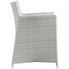 Junction Outdoor Patio Wicker Armchair Set of 2 by Modway| Gray White