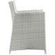Junction Outdoor Patio Wicker Armchair Set of 2 by Modway| Gray White