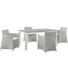 Junction 5 Piece Outdoor Patio Dining Set by Modway| Gray White
