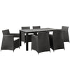 Junction 7 Piece Outdoor Patio Dining Set by Modway| Brown White
