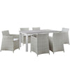 Junction 7 Piece Outdoor Patio Dining Set by Modway| Gray White