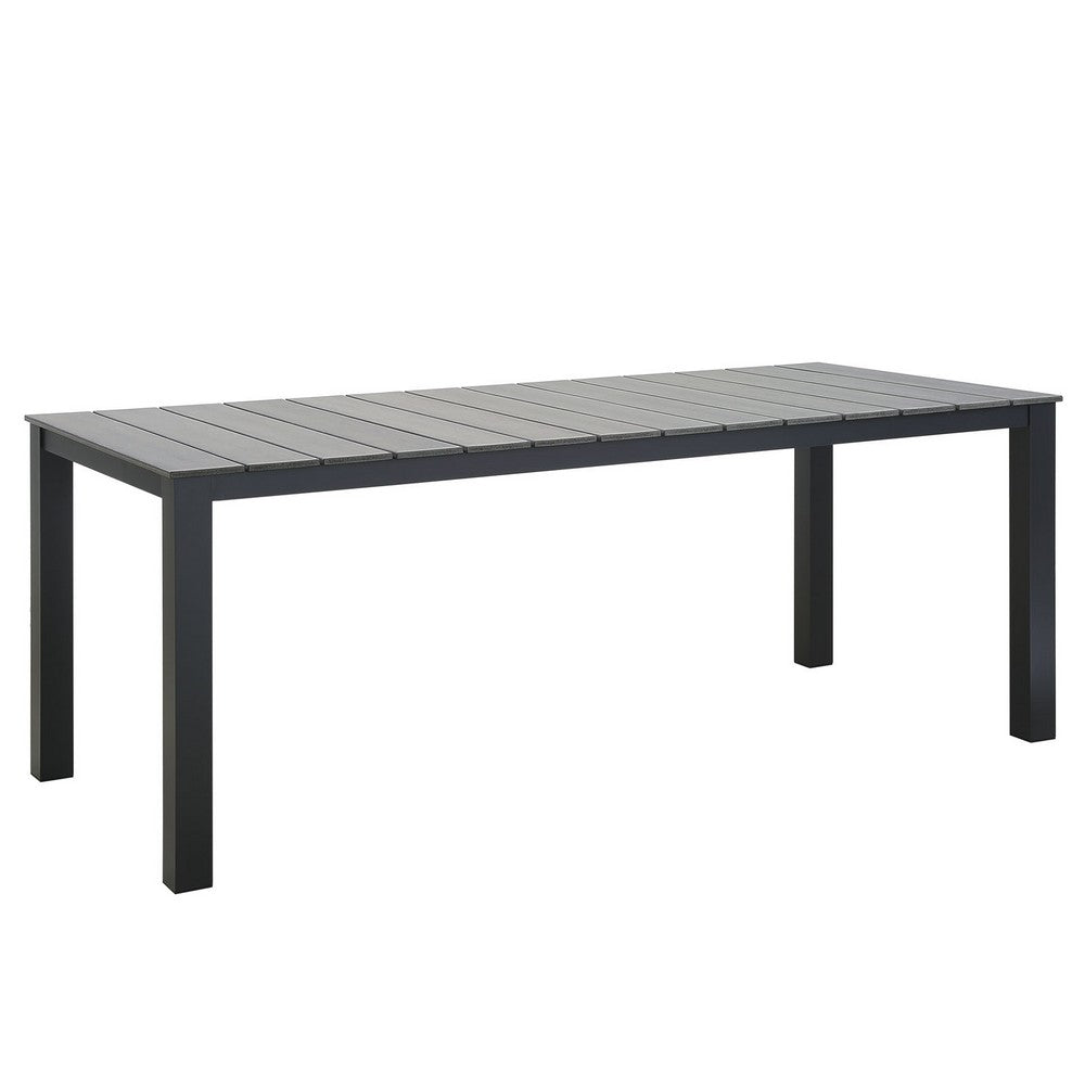 Maine 9 Piece Outdoor Patio Dining Set by Modway| Brown Gray