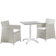 Junction 3 Piece Outdoor Patio Dining Set by Modway| Gray White