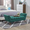 Response Medium Upholstered Fabric Bench, Teal - No Shipping Charges