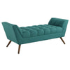 Response Medium Upholstered Fabric Bench, Teal - No Shipping Charges