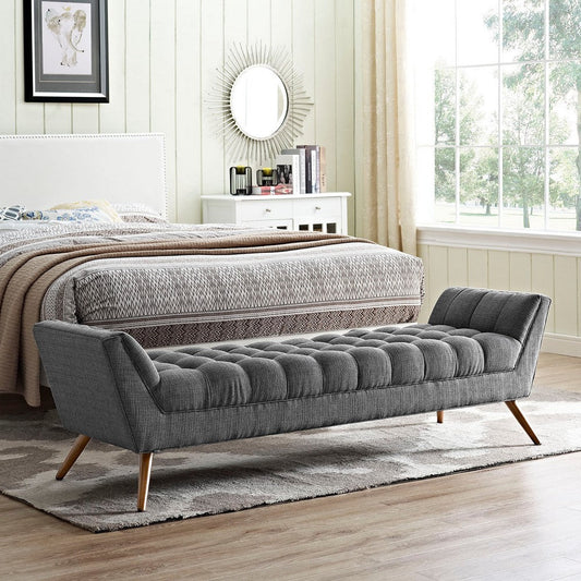 Gray Response Fabric Bench