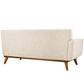 Modway Engage Right Arm Loveseat in Mid-Century Modern Upholstered Fabric Beige MDY-EEI-1792-BEI