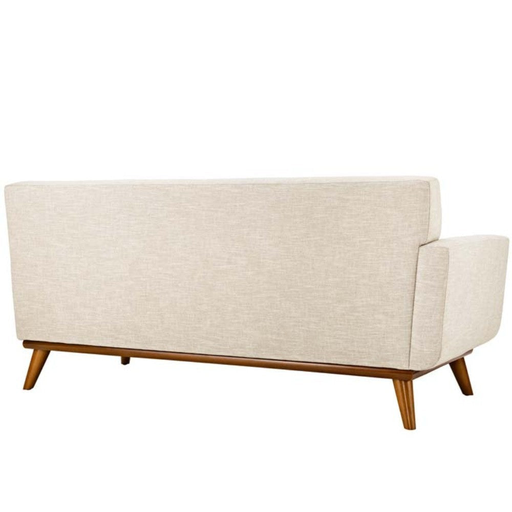 Modway Engage Right Arm Loveseat in Mid-Century Modern Upholstered Fabric Beige MDY-EEI-1792-BEI