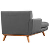 Modway Engage Mid-Century Modern Upholstered Fabric Left-Arm Chaise in Gray MDY-EEI-1793-DOR