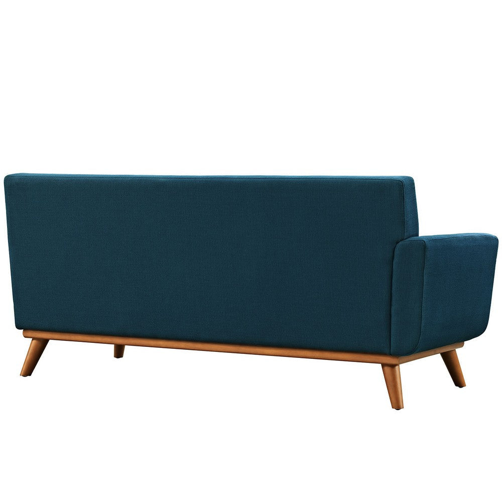 Modway Engage Left Arm Loveseat in Mid-Century Modern Upholstered Fabric Azure MDY-EEI-1795-AZU