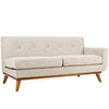 Modway Engage Left Arm Loveseat in Mid-Century Modern Upholstered Fabric Beige