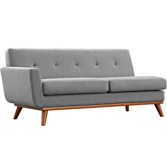 Engage Left-Arm Upholstered Fabric Loveseat by Modway| Expectation Gray