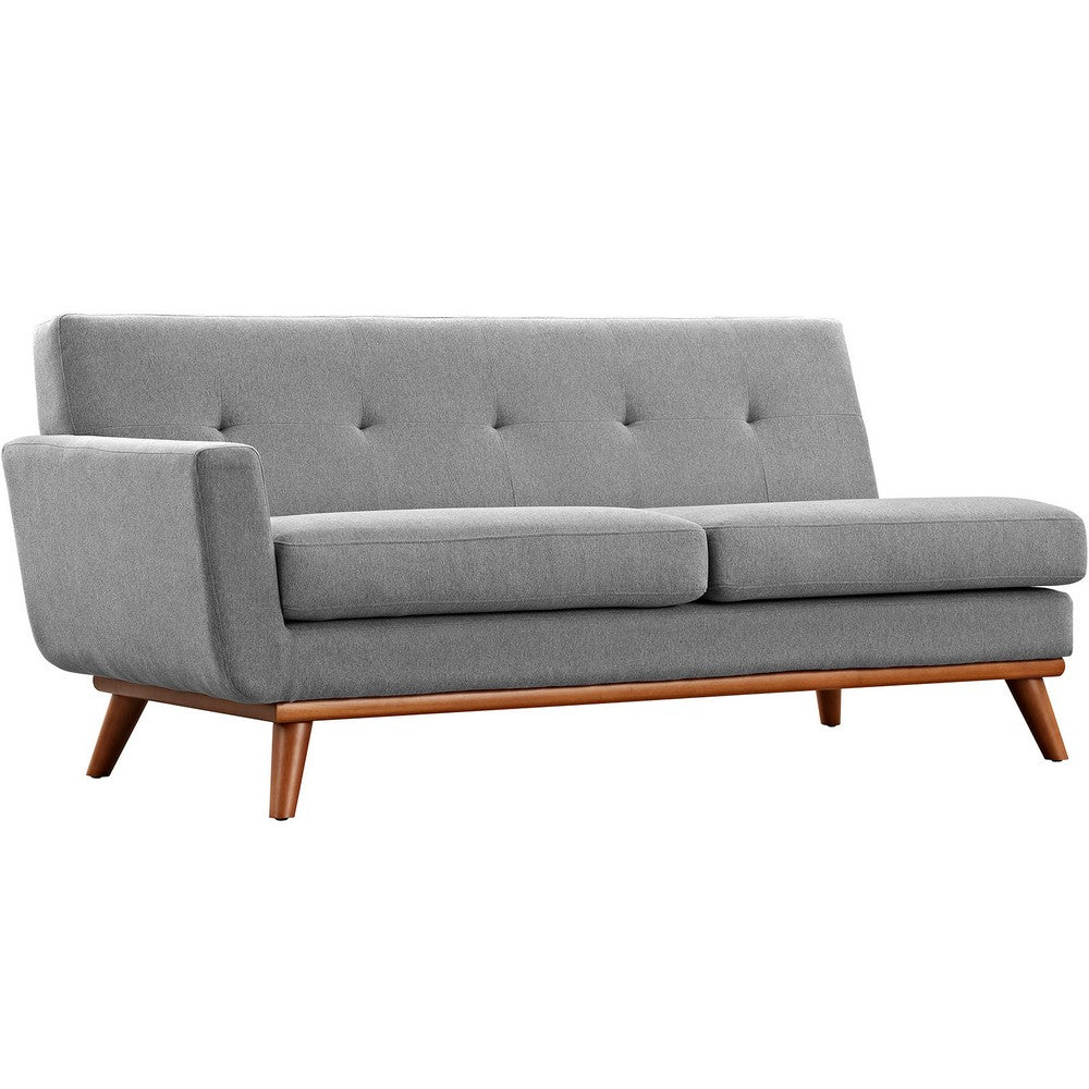 Engage Left-Arm Upholstered Fabric Loveseat by Modway| Expectation Gray