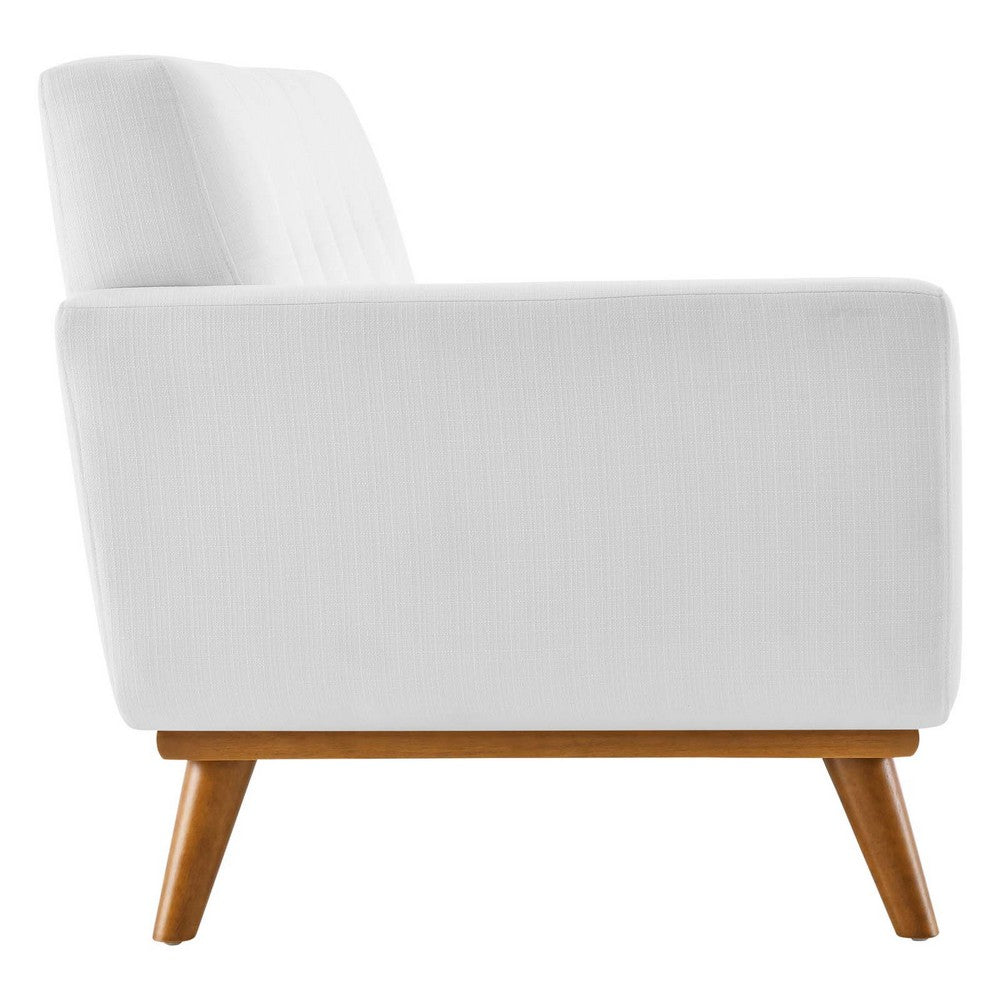 Engage Left-Arm Upholstered Fabric Loveseat by Modway| White