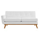 Engage Left-Arm Upholstered Fabric Loveseat by Modway| White