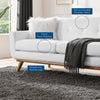 Engage Left-Arm Upholstered Fabric Loveseat by Modway| White