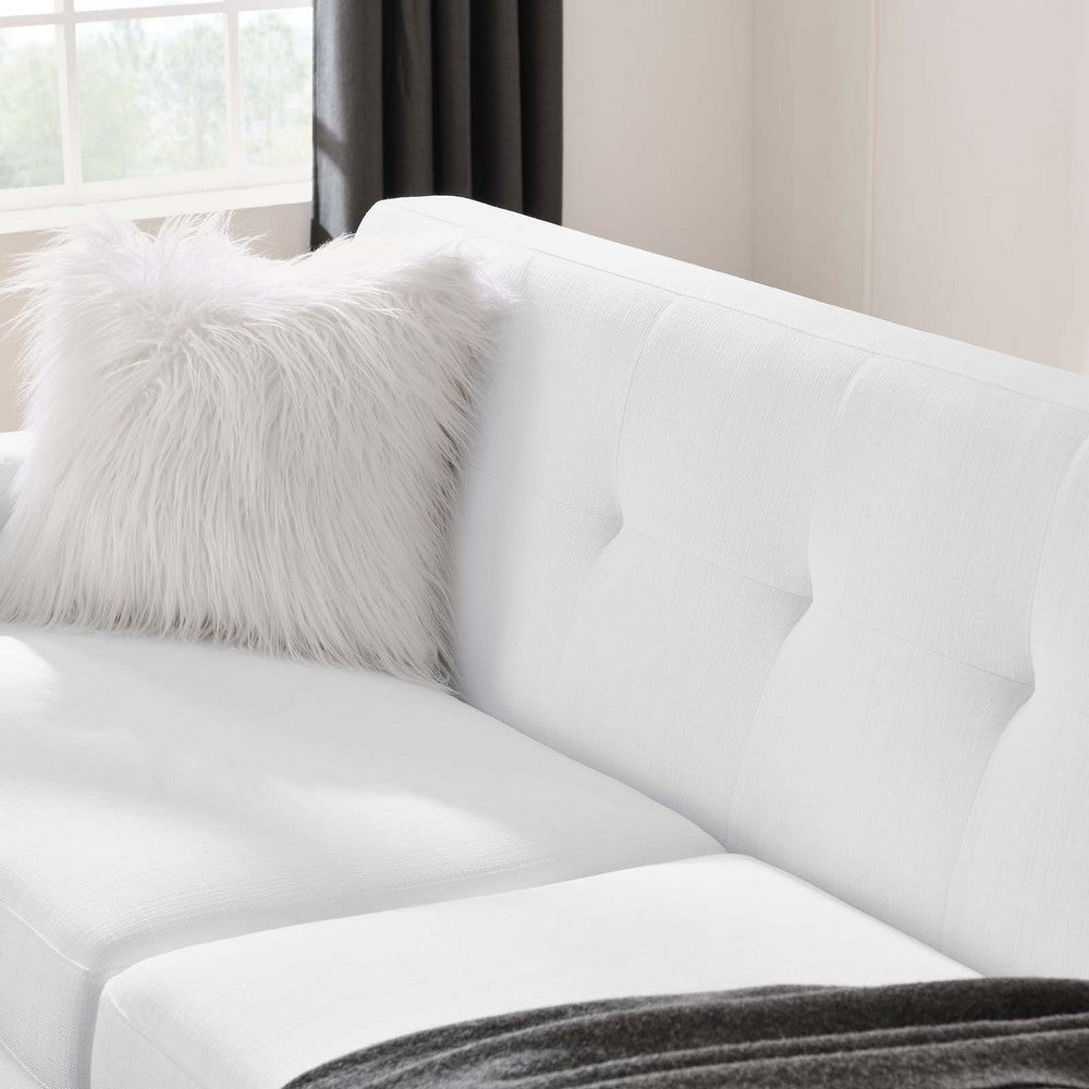 Engage Left-Arm Upholstered Fabric Loveseat by Modway| White