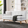 Engage Left-Arm Upholstered Fabric Loveseat by Modway| White