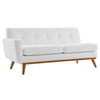 Engage Left-Arm Upholstered Fabric Loveseat by Modway| White
