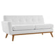 Engage Left-Arm Upholstered Fabric Loveseat by Modway| White