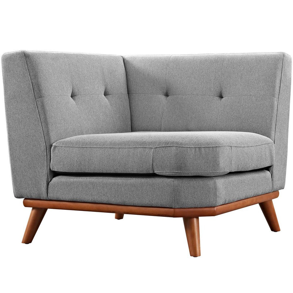 Engage Upholstered Fabric Corner Chair by Modway| Expectation Gray