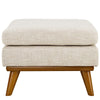 Engage Upholstered Fabric Ottoman, Beige  - No Shipping Charges