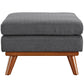 Gray Engage Fabric Ottoman  - No Shipping Charges